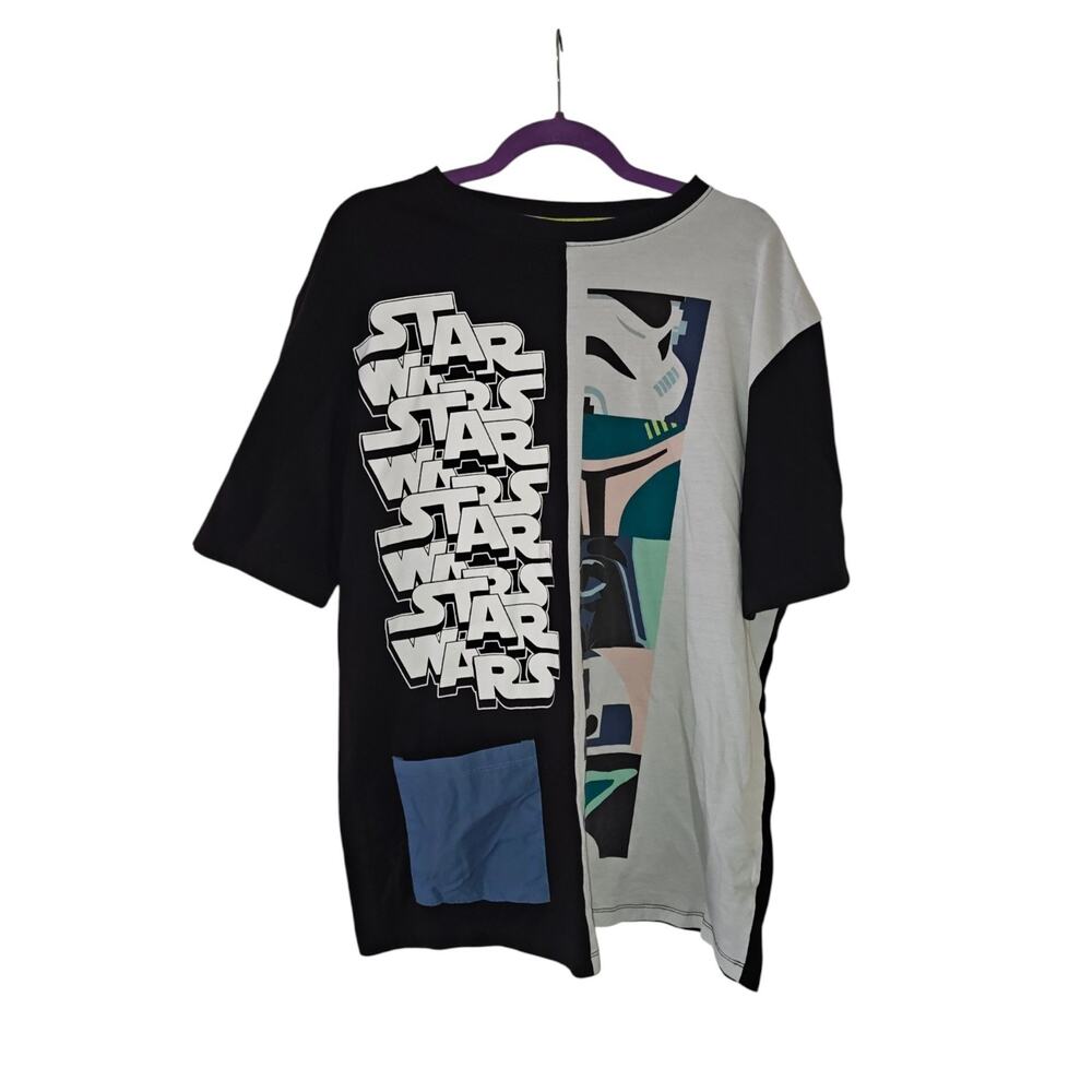 Disney Parks Star Wars Galaxy’s Edge Men’s Spliced Graphic Tee Size XL